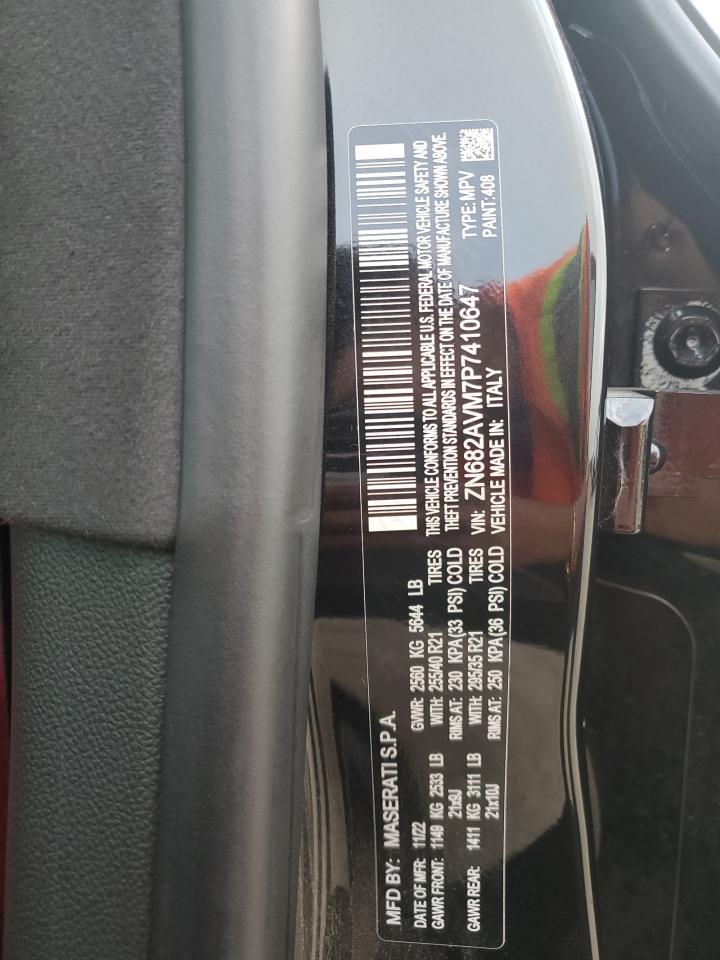 2023 MASERATI GRECALE MODENA VIN:ZN682AVM7P7410647