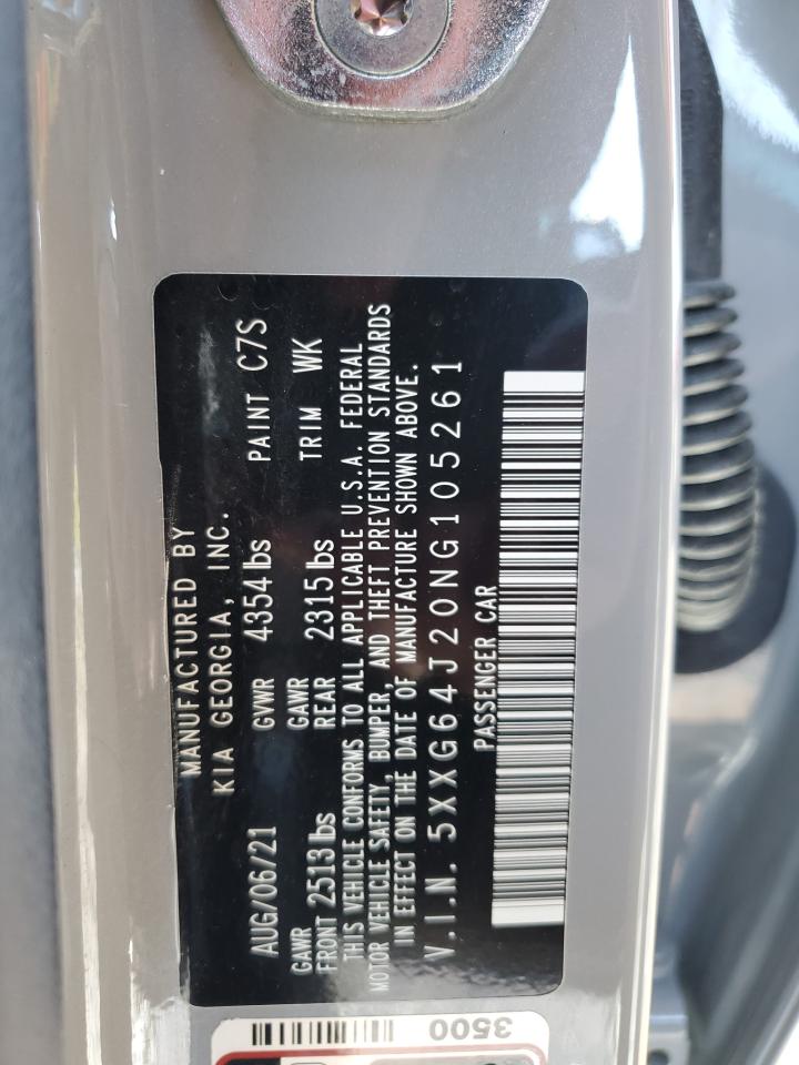 2022 KIA K5 GT LINE VIN:5XXG64J20NG105261