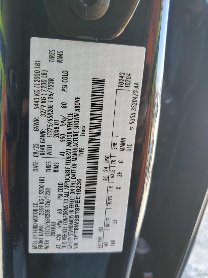 2023 FORD F350 SUPER DUTY VIN:1FT8W3BT8PEE19236