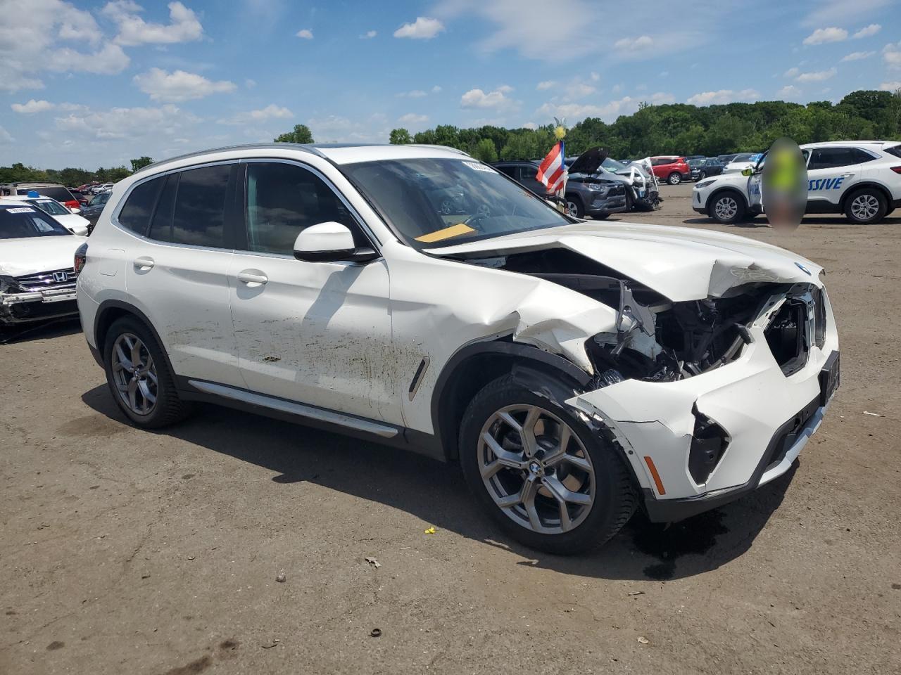 2022 BMW X3 XDRIVE30I VIN:5UX53DP04N9K21872