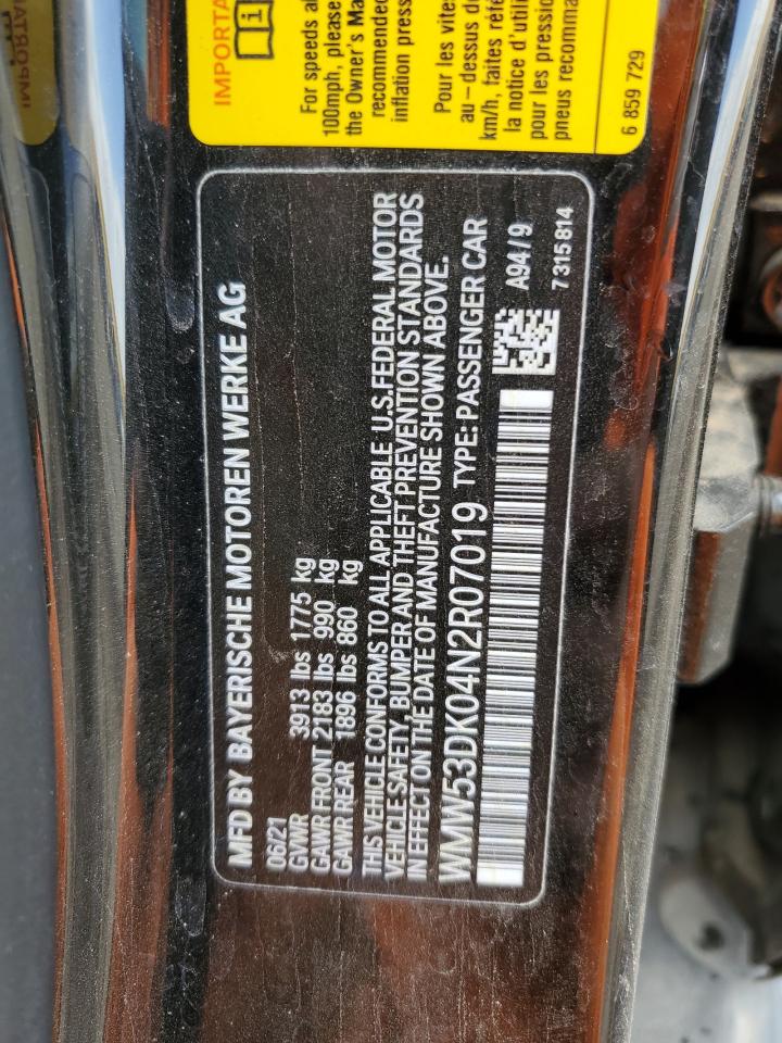 2022 MINI COOPER S VIN:WMW53DK04N2R07019