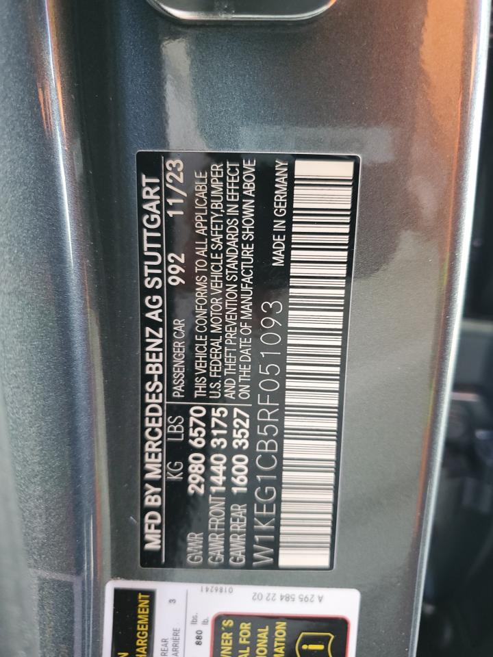 2024 MERCEDES-BENZ EQE SEDAN 350 4MATIC VIN:W1KEG1CB5RF051093