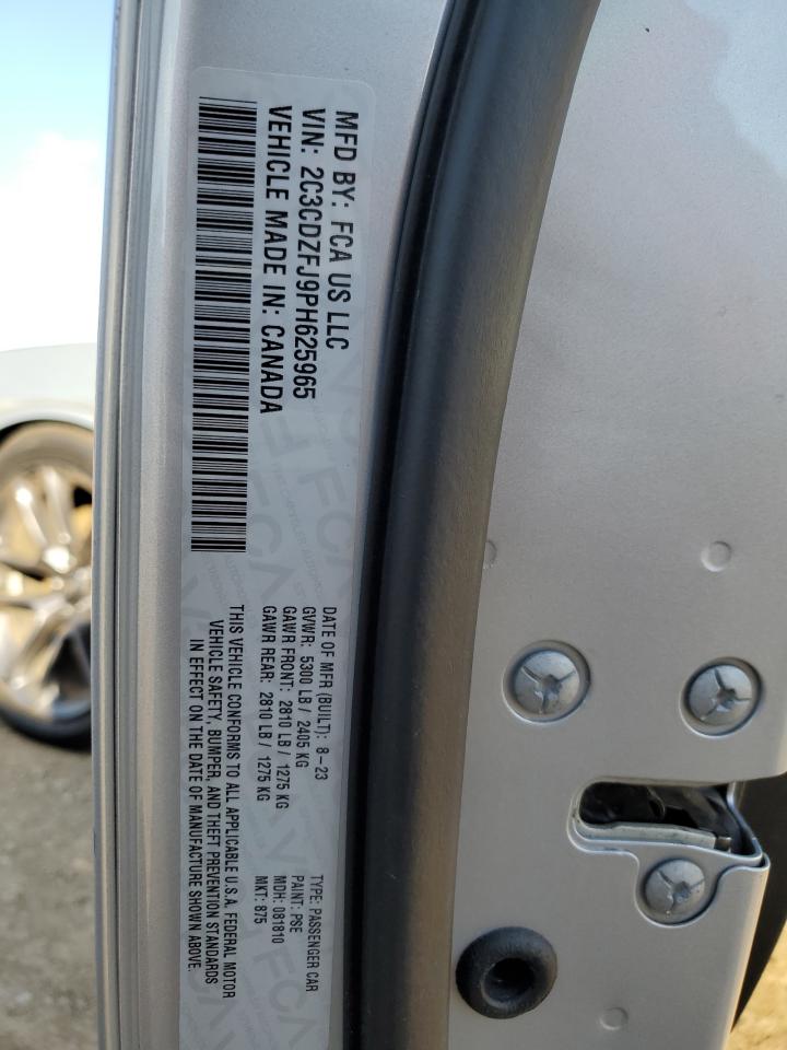 2023 DODGE CHALLENGER R/T SCAT PACK VIN:2C3CDZFJ9PH625965