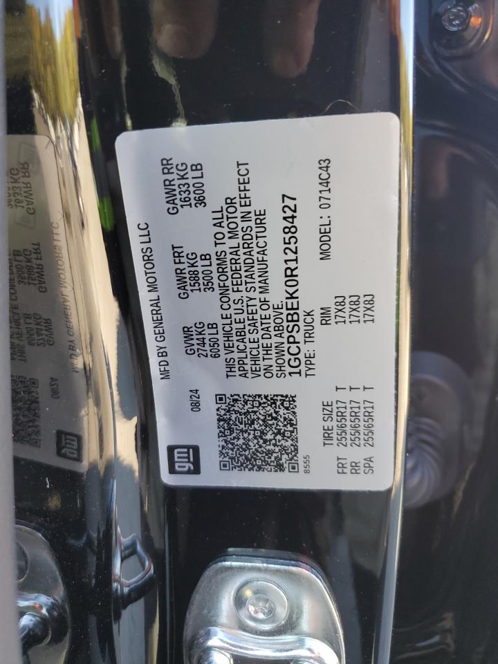 2024 CHEVROLET COLORADO  VIN:1GCPSBEK0R1258427