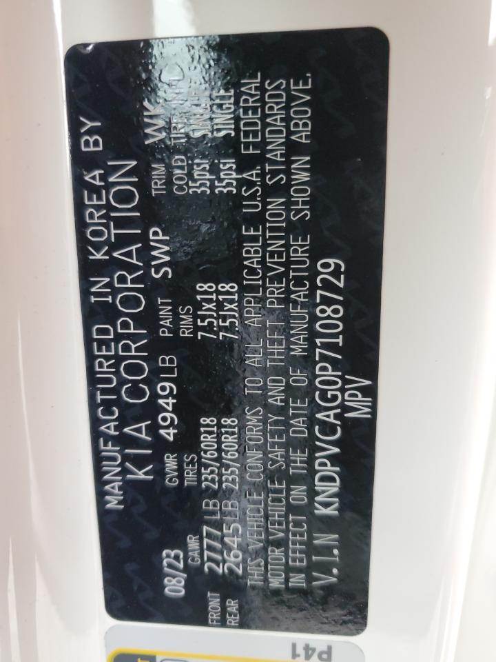 2023 KIA SPORTAGE EX VIN:KNDPVCAG0P7108729