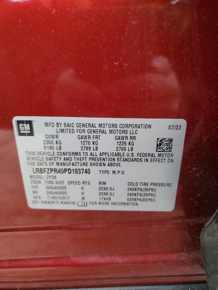 2023 BUICK ENVISION ESSENCE VIN:LRBFZPR49PD183740