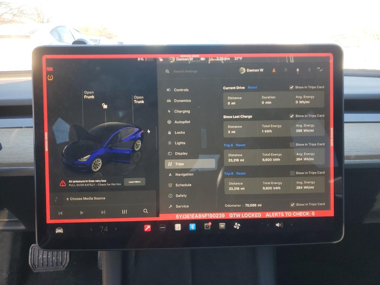 2022 TESLA MODEL 3  VIN:5YJ3E1EA8NF190239