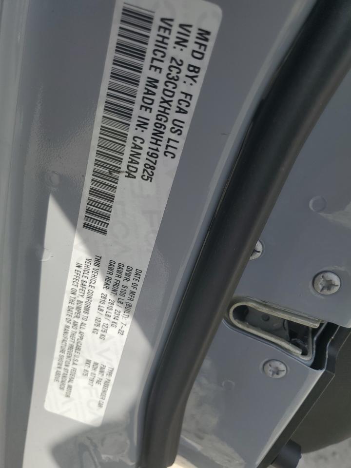 2022 DODGE CHARGER GT VIN:2C3CDXHG6NH197825