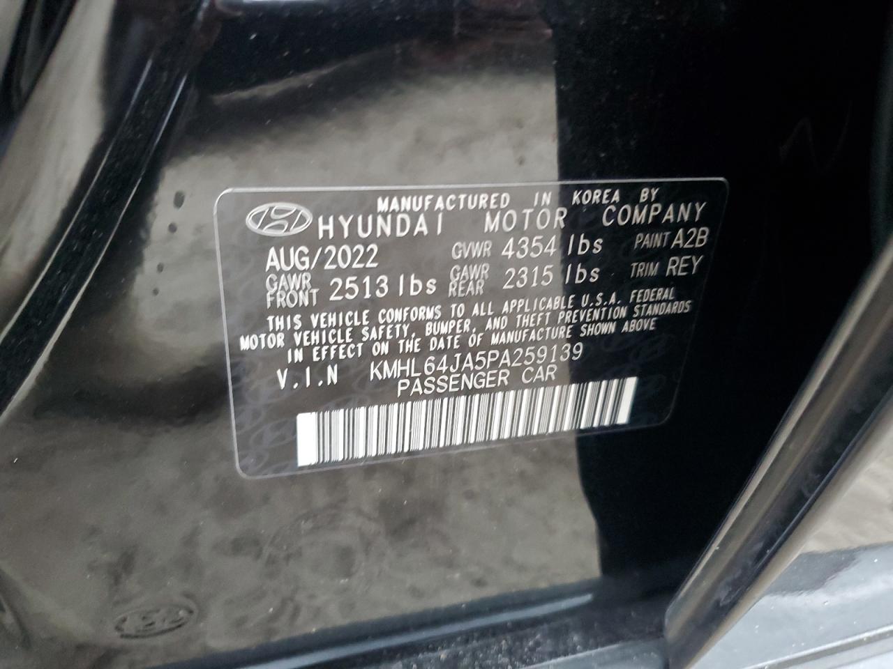 2023 HYUNDAI SONATA SEL VIN:1N6ED1EK7NN601911