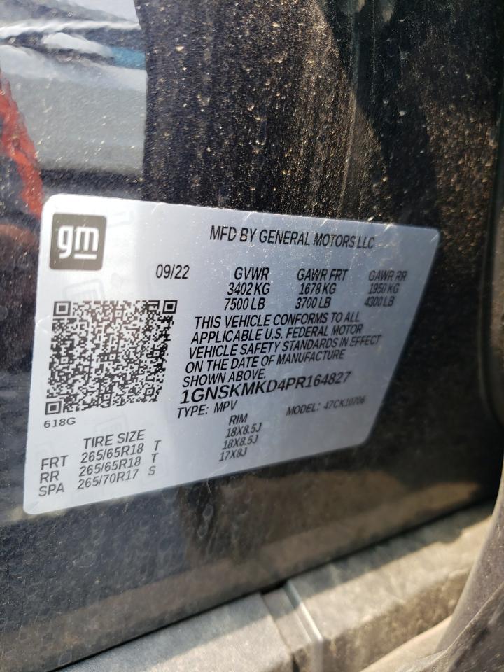 2023 CHEVROLET TAHOE K1500 LS VIN:1GNSKMKD4PR164827