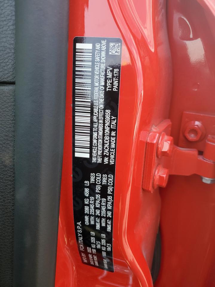 2022 JEEP RENEGADE LATITUDE VIN:ZACNJDB10NPN59658