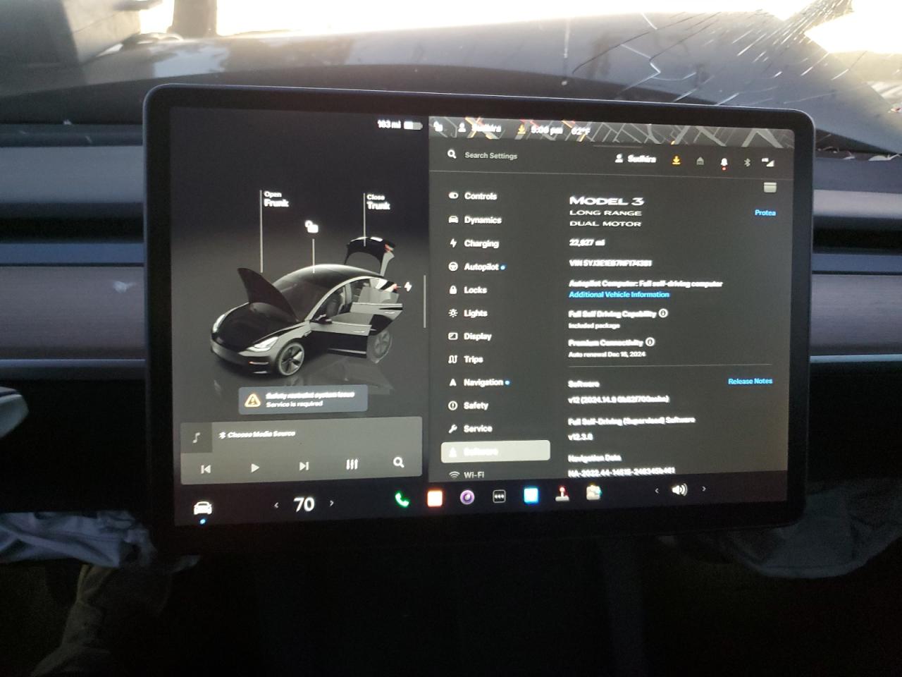 2022 TESLA MODEL 3  VIN:5YJ3E1EB7NF174381