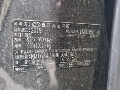 2019 Genesis G70 KMTG341ABKU043685 VIN:KMTG341ABKU043685