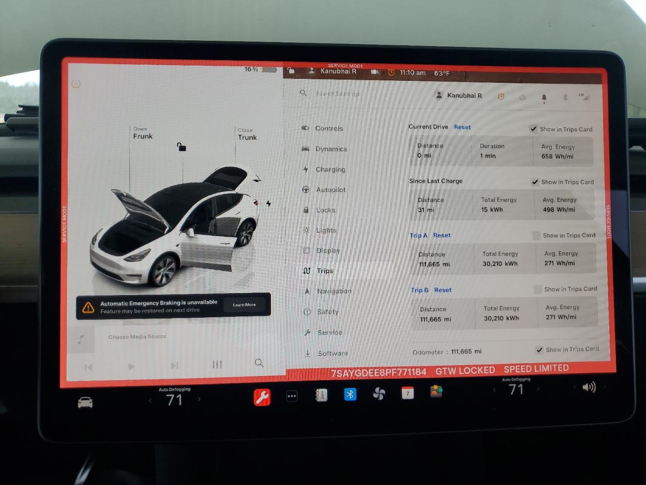 2023 TESLA MODEL Y  VIN:7SAYGDEE8PF771184