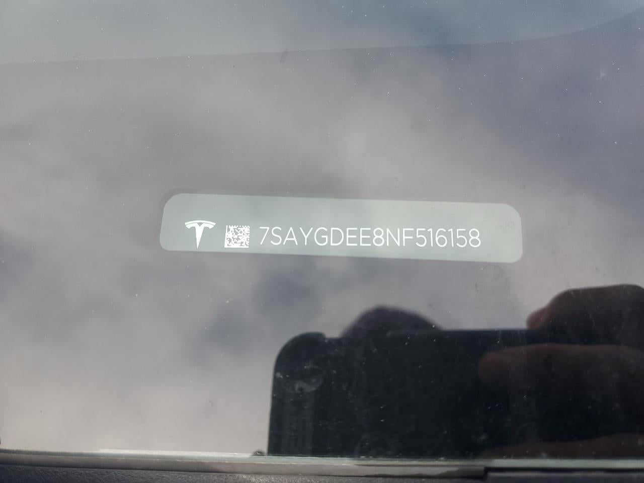 2022 TESLA MODEL Y  VIN:7SAYGDEE8NF516158
