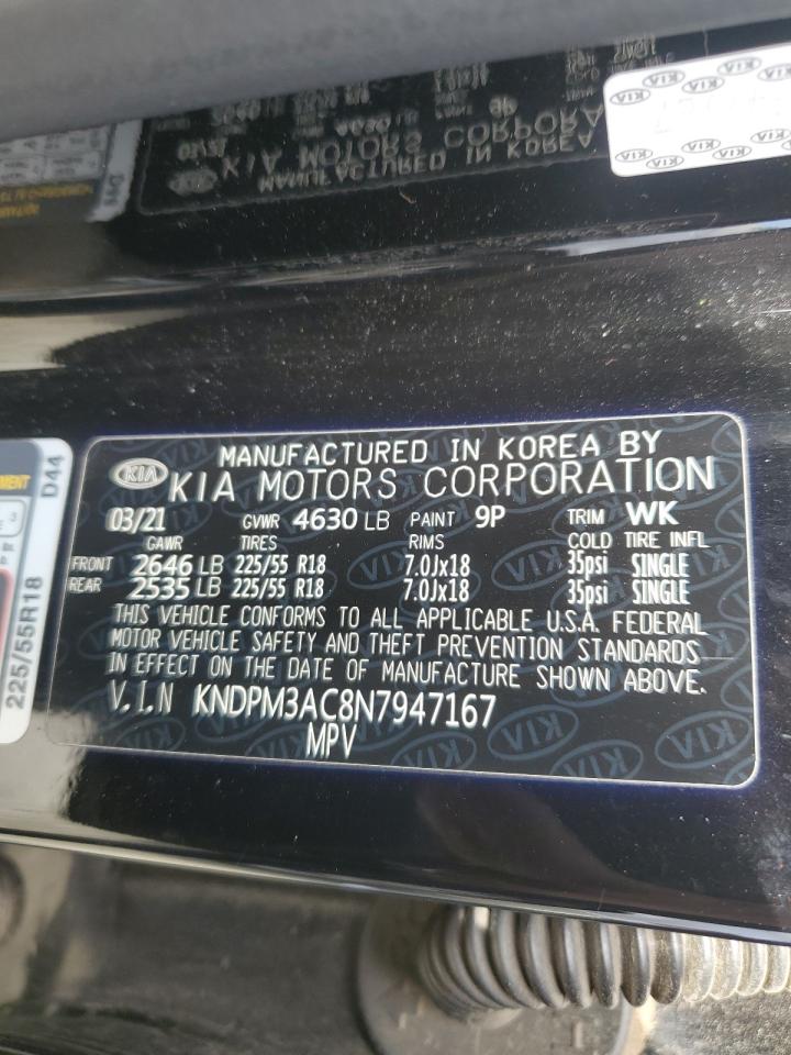 2022 KIA SPORTAGE LX VIN:KNDPM3AC8N7947167