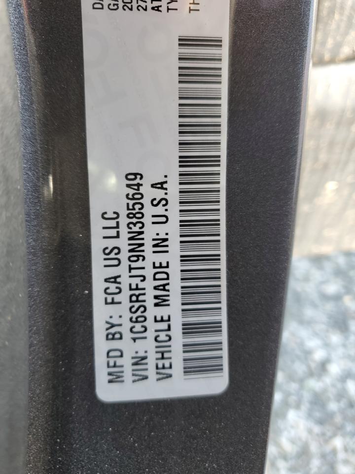 2022 RAM 1500 LARAMIE VIN:1C6SRFJT9NN385649