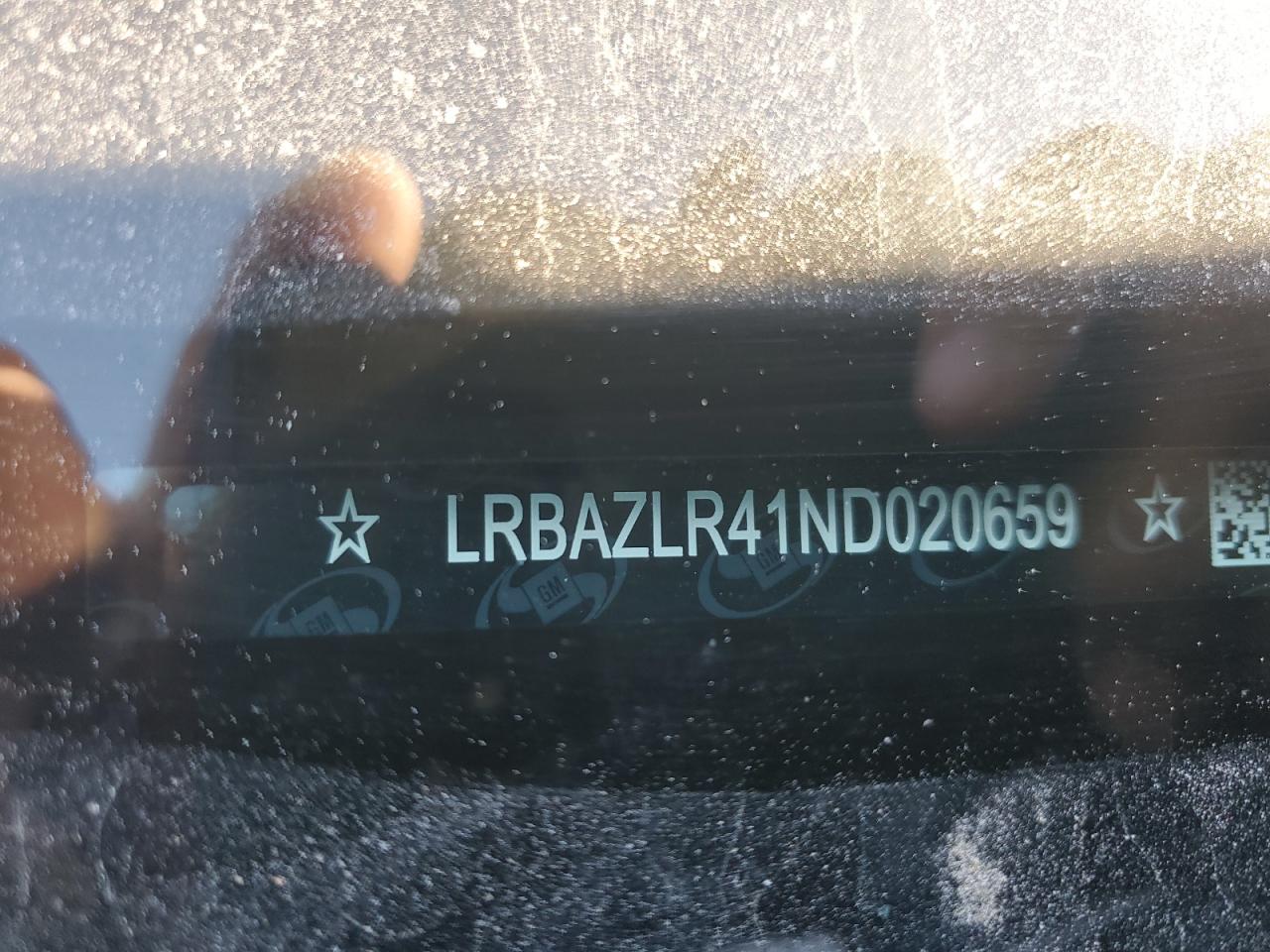 2022 BUICK ENVISION PREFERRED VIN:LRBAZLR41ND020659