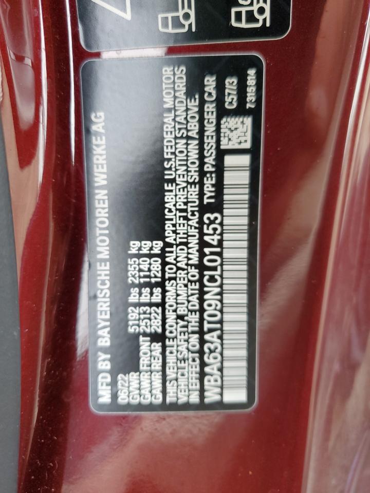 2022 BMW M440XI  VIN:WBA63AT09NCL01453