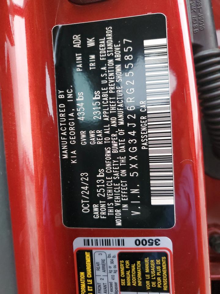 2024 KIA K5 EX VIN:5XXG34J26RG255857