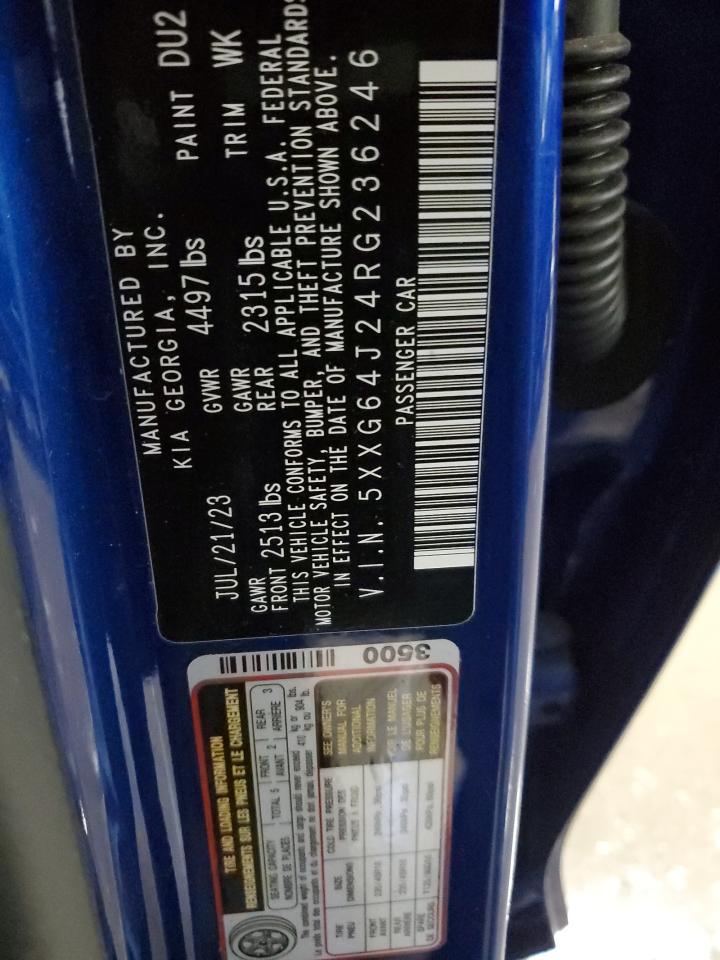 2024 KIA K5 GT LINE VIN:5XXG64J24RG236246