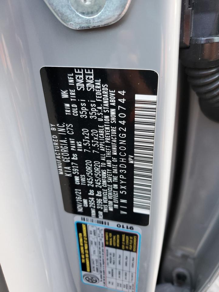 2022 KIA TELLURIDE EX VIN:5XYP3DHC0NG240744