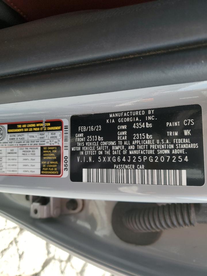 2023 KIA K5 GT LINE VIN:5XXG64J25PG207254