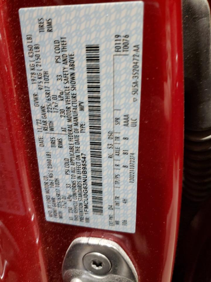 2022 FORD ESCAPE SE VIN:1C3CCBABXCN169020