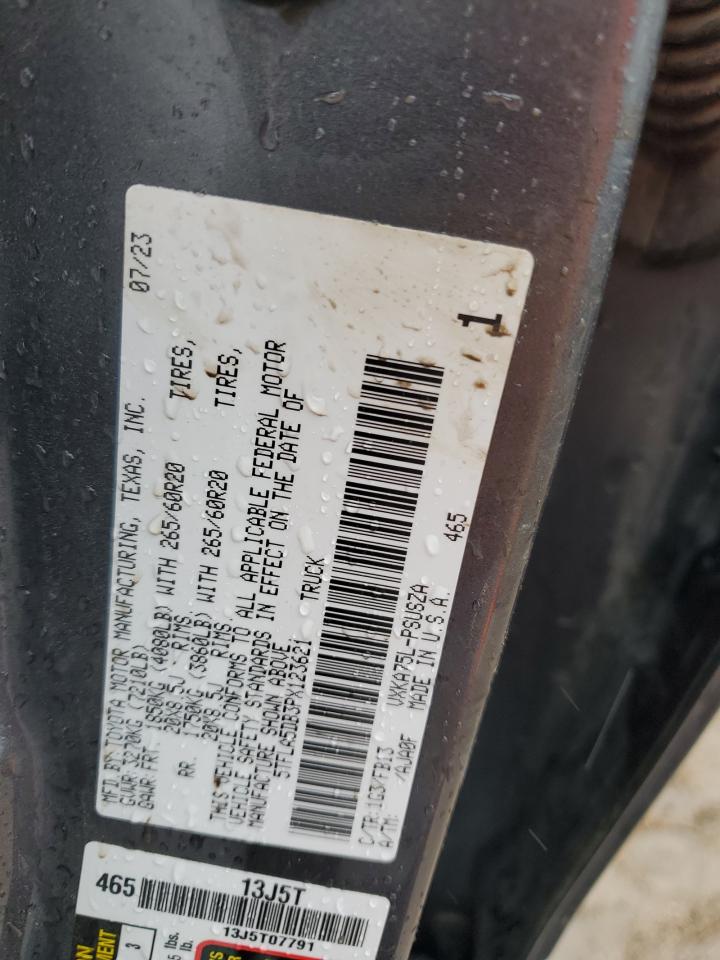 2023 TOYOTA TUNDRA CREWMAX SR VIN:5TFLA5DB3PX123621