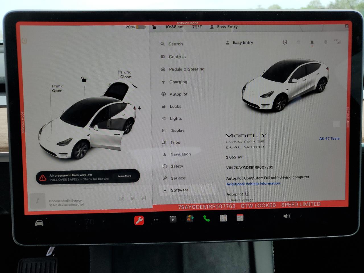 2024 TESLA MODEL Y  VIN:7SAYGDEE1RF007762