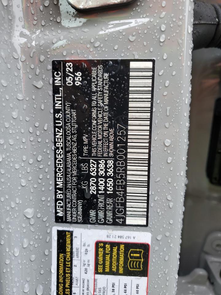 2024 MERCEDES-BENZ GLE 350 4MATIC VIN:4JGFB4FB5RB001257