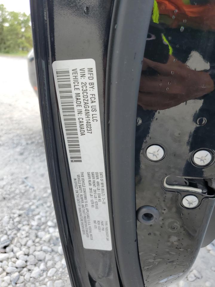 2022 DODGE CHALLENGER SXT VIN:2C3CDZAG4NH140237