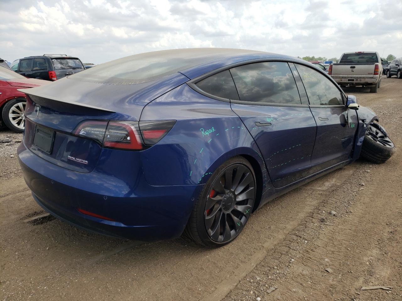 2022 TESLA MODEL 3  VIN:5YJ3E1ECXNF125281