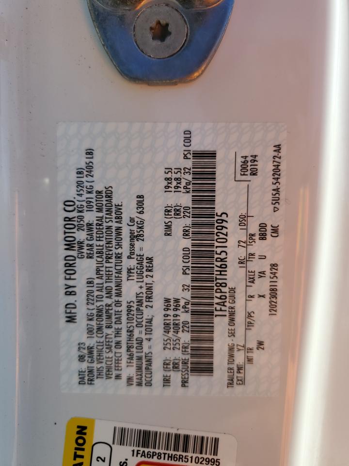 2024 FORD MUSTANG  VIN:1FA6P8TH6R5102995
