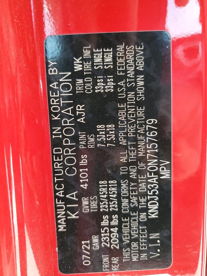 2022 KIA SOUL GT-LINE TURBO VIN:KNDJ53AF0N7157679