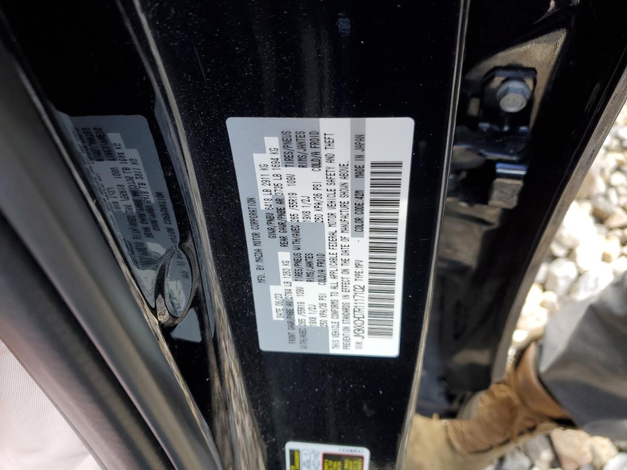 2024 MAZDA CX-90 PREFERRED PLUS VIN:JM3KKCHD7R1117102