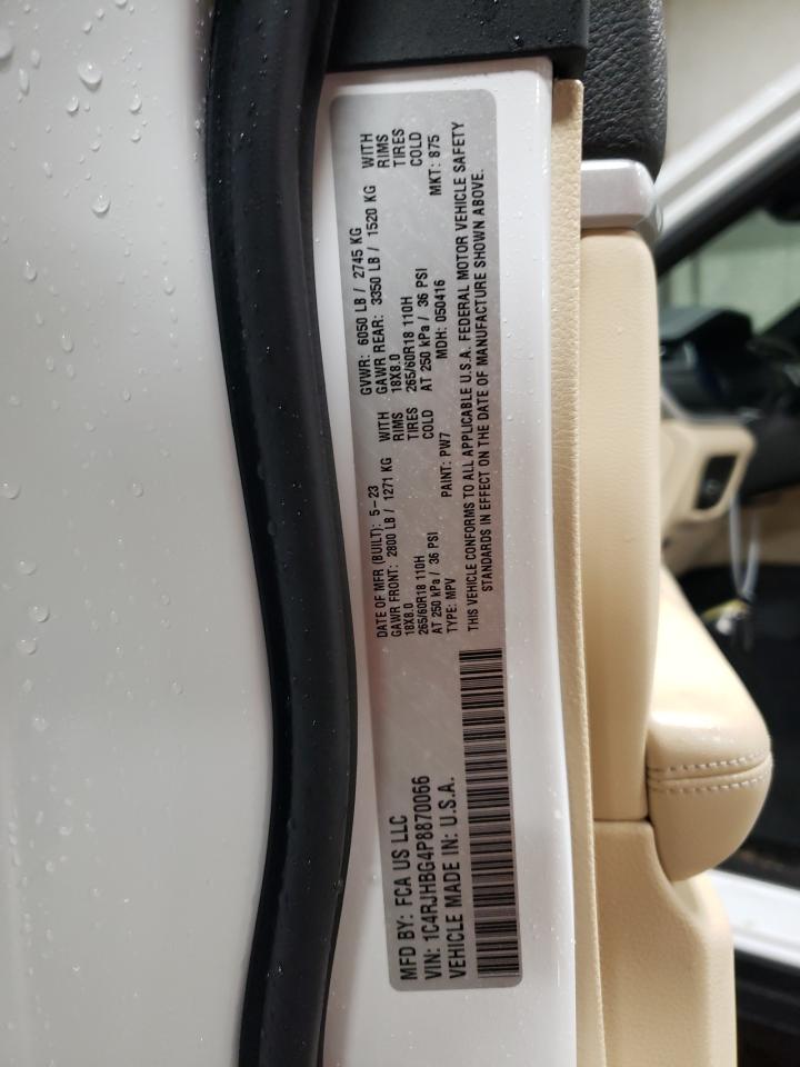 2023 JEEP GRAND CHEROKEE LIMITED VIN:1C4RJHBG4P8870066
