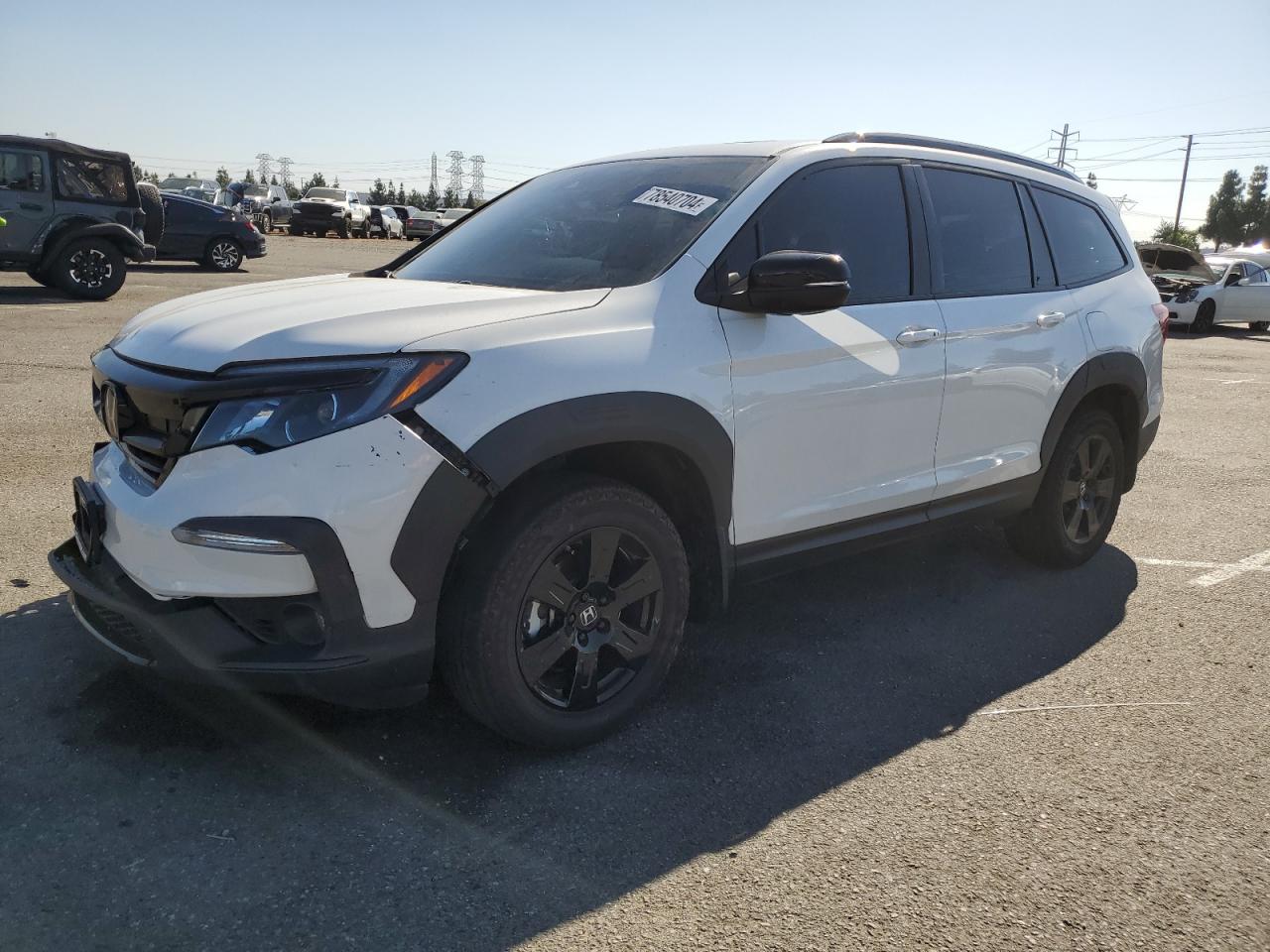 2022 HONDA PILOT TRAILSPORT VIN:5FNYF6H89NB091664