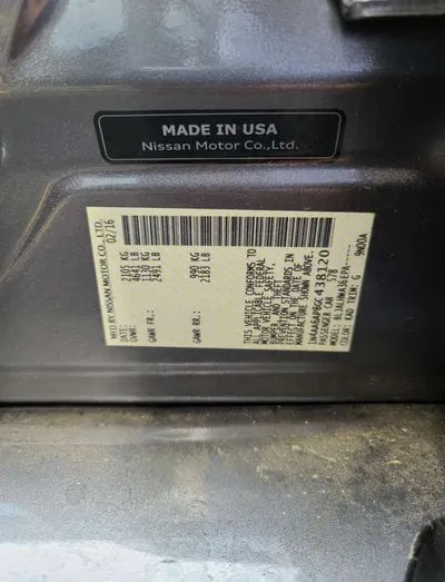 2016 Nissan Maxima 1N4AA6AP8GC438120 VIN:1N4AA6AP8GC438120