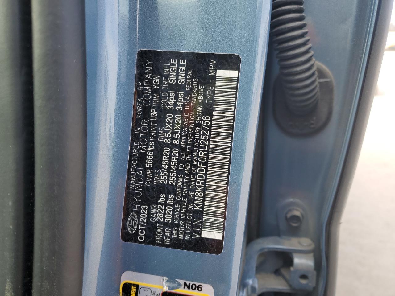 2024 HYUNDAI IONIQ 5 LIMITED VIN:KM8KRDDF0RU252756