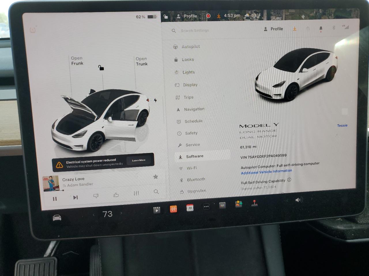2023 TESLA MODEL Y  VIN:7SAYGDEF2PA049599