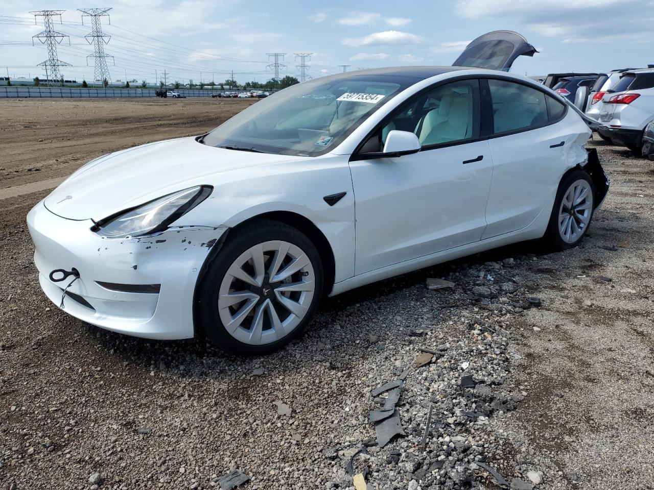 2022 TESLA MODEL 3  VIN:5YJ3E1EA0NF244309