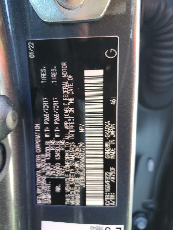 2022 TOYOTA 4RUNNER SR5/SR5 PREMIUM VIN:JTEMU5JRXN6037279