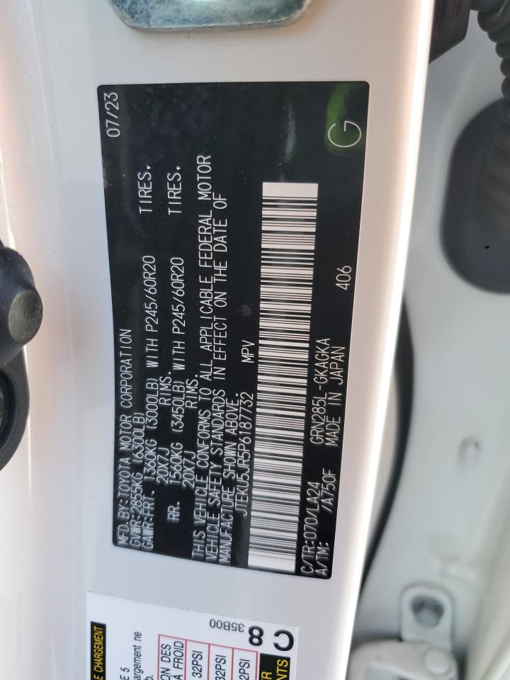 2023 TOYOTA 4RUNNER LIMITED VIN:JTEKU5JR5P6187732