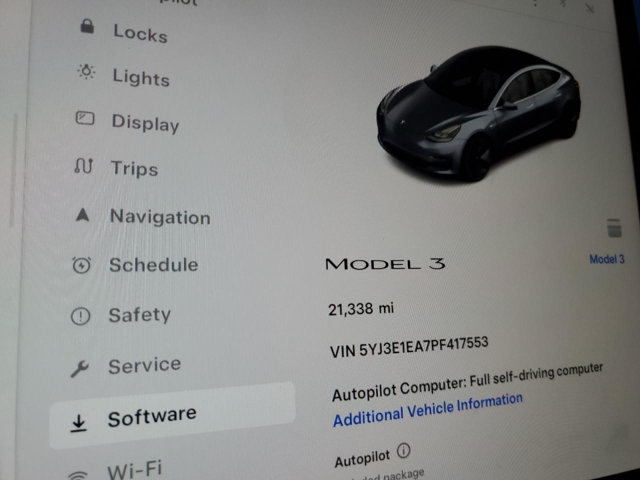 2023 TESLA MODEL 3  VIN:5YJ3E1EA7PF417553