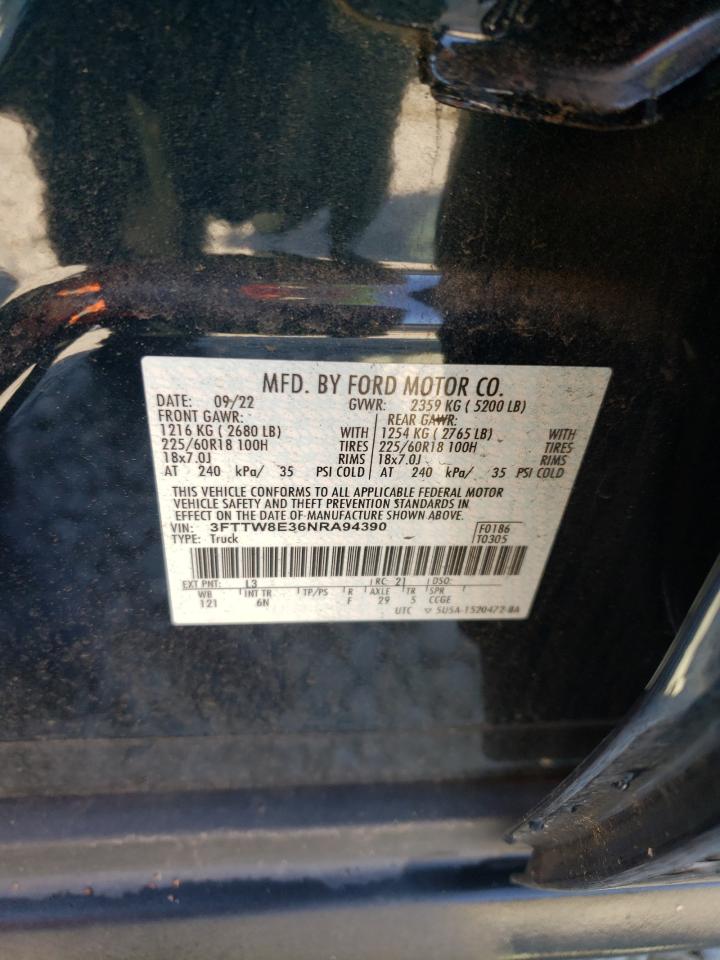 2022 FORD MAVERICK XL VIN:3FTTW8E36NRA94390
