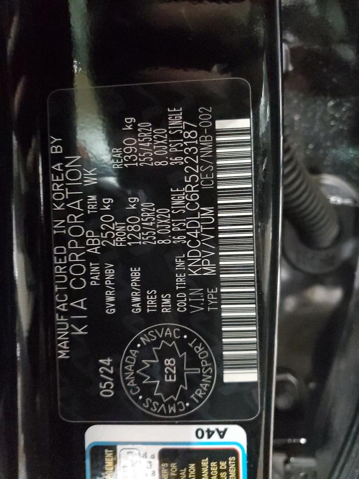 2024 KIA EV6 GT LINE VIN:KNDC4DLC6R5223187