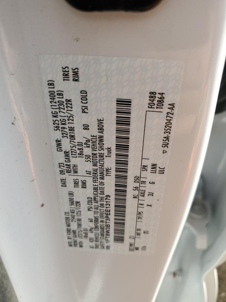 2023 FORD F350 SUPER DUTY VIN:1FT8W3BT3PEE13179