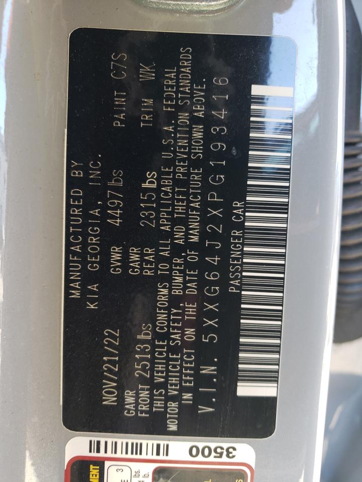 2023 KIA K5 GT LINE VIN:5XXG64J2XPG193416
