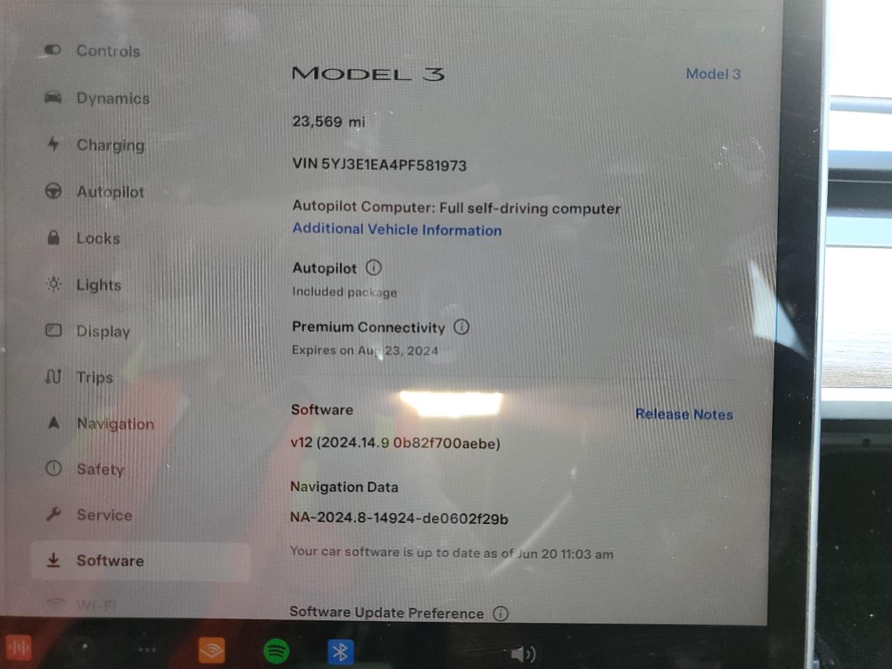 2023 TESLA MODEL 3  VIN:5YJ3E1EA4PF581973